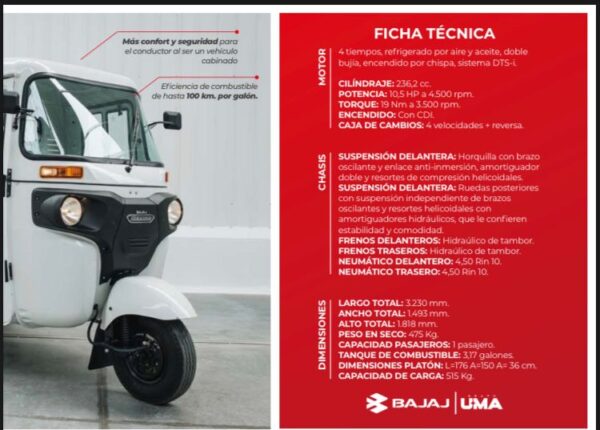 motocarro bajaj maxima cargo